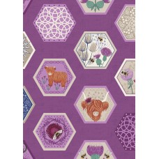 Lewis & Irene Celtic dreams - Celtic hexagons on purple