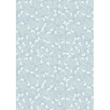 Lewis & Irene Secret Garden - Snowberries on ice blue with pearl effect