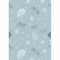 Lewis & Irene Secret Garden - Frosted garden on mist blue with pearl elements 