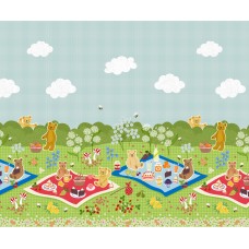 Lewis & Irene Teddy Bear's Picnic -Double edge border print