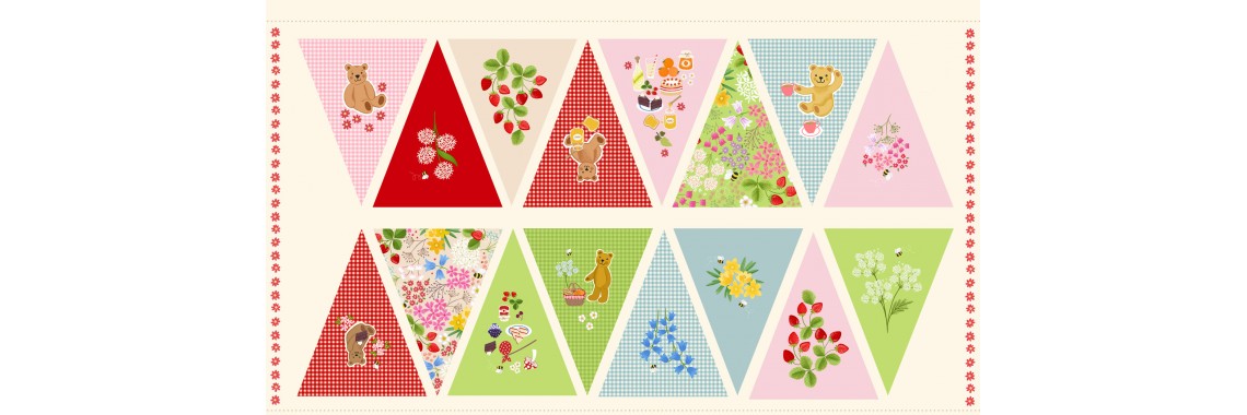 Teddy Bear's Picnic Bunting Panel