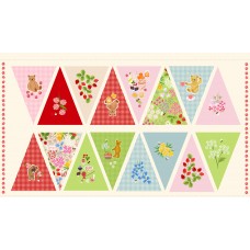 Lewis & Irene Teddy Bear's Picnic - Bunting panel