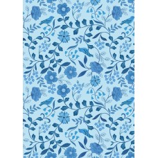 Lewis & Irene Forget-me-not Lane - Countryside birds on china blue