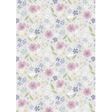 Lewis & Irene Floral Song by Cassandra Connolly - Floral art on pale grey