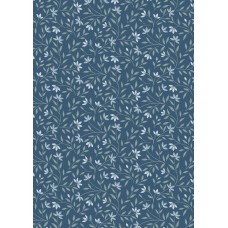 Lewis & Irene Water Garden by Cassandra Connolly - Wild harmony on navy blue