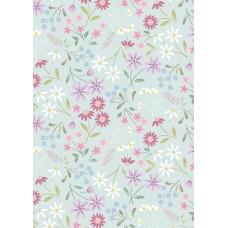 Lewis & Irene The Pressed Flower Collection by Cassandra Connolly - Sleeping bloom light teal