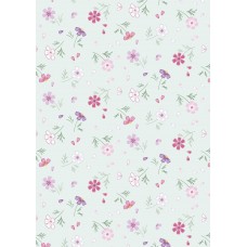 Lewis & Irene The Pressed Flower Collection by Cassandra Connolly - Floral affections pale teal