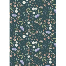 Lewis & Irene Sky Garden by Cassandra Connolly - Floral Odyssey - Deep Teal - CC57.3 Lewis & Irene Sky Garden by Cassandra Connolly - Floral Odyssey - Deep Teal - CC57.3