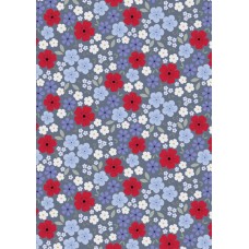 Lewis & Irene Forever Blooms by Cassandra Connolly - Floral Palette - slate grey - CC62.2 Lewis & Irene Forever Blooms by Cassandra Connolly - Floral Palette - slate grey - CC62.2