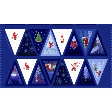 Lewis & Irene Tomtens Village - Tomten village half yard bunting panel 