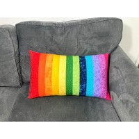 Quilted cushion - 26 x 16 inches
